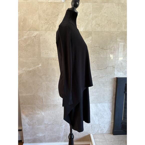 COS Double Layer Black Dress – XS Long Sleeve Fall Avante Garde Minimalist Chic - Picture 4 of 9